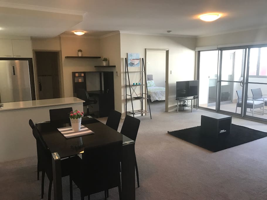 Separate Dining and Work Area