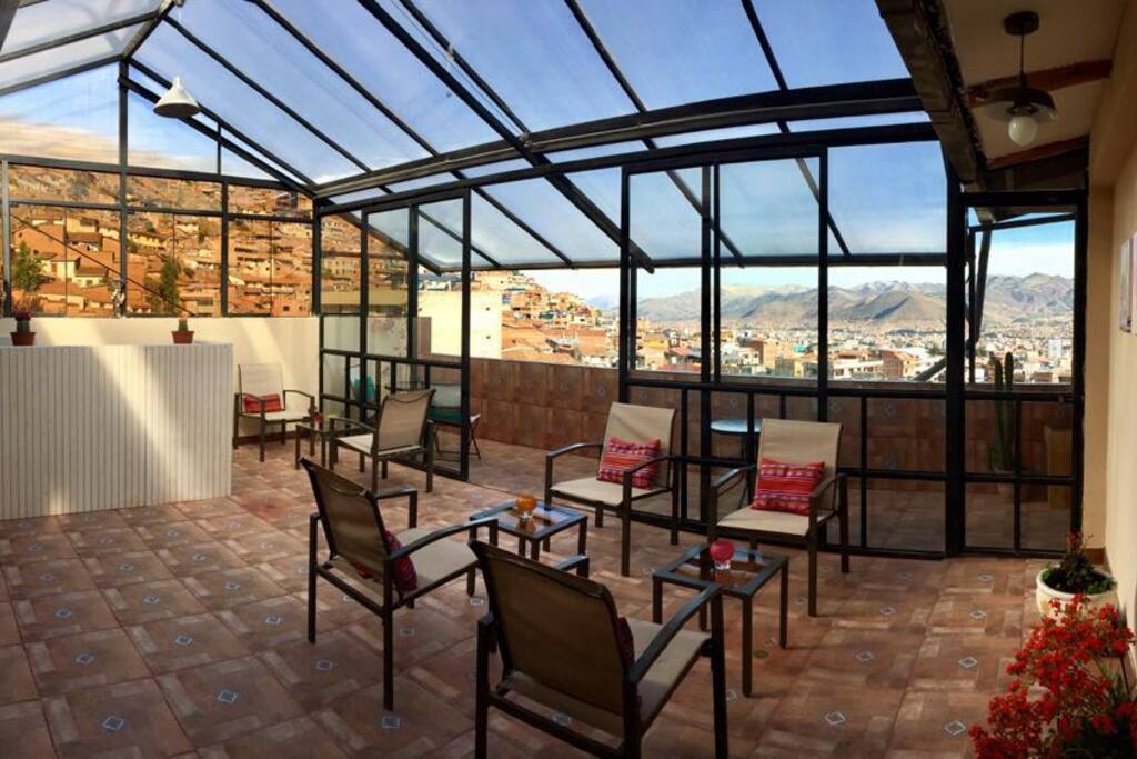 terraza de la casa desde donde podras apreciar la ciudad