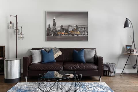Get Cozy at a Powder-Blue Residence in the Heart of Pilsen