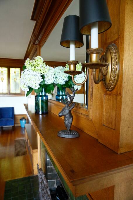 fireplace mantel