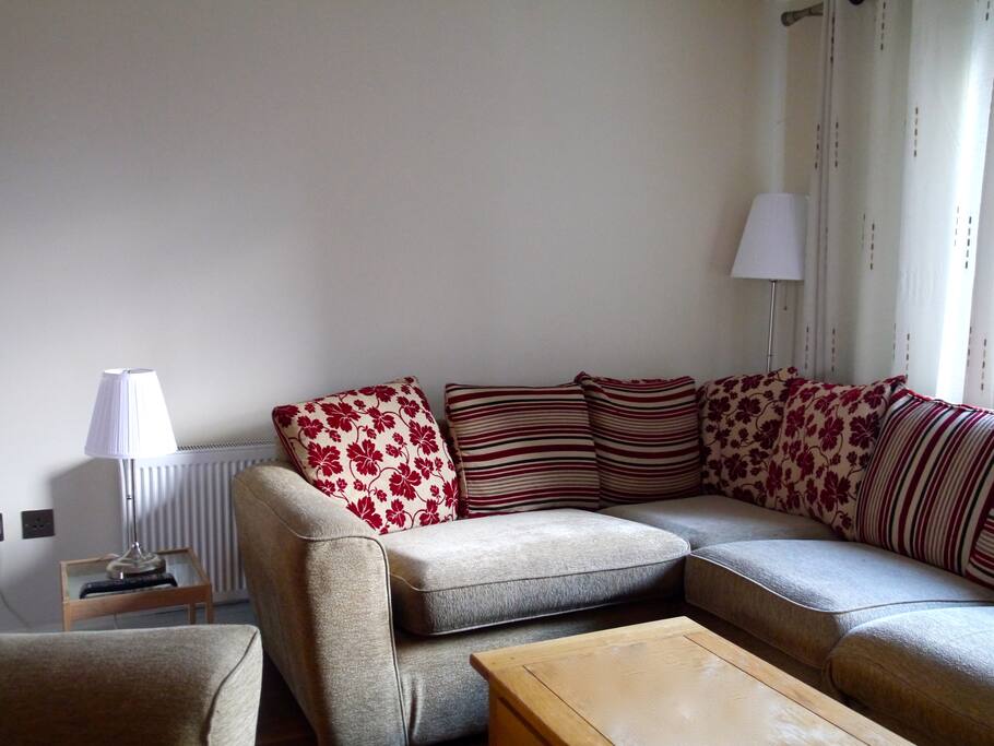 A view of the L-Shaped couch