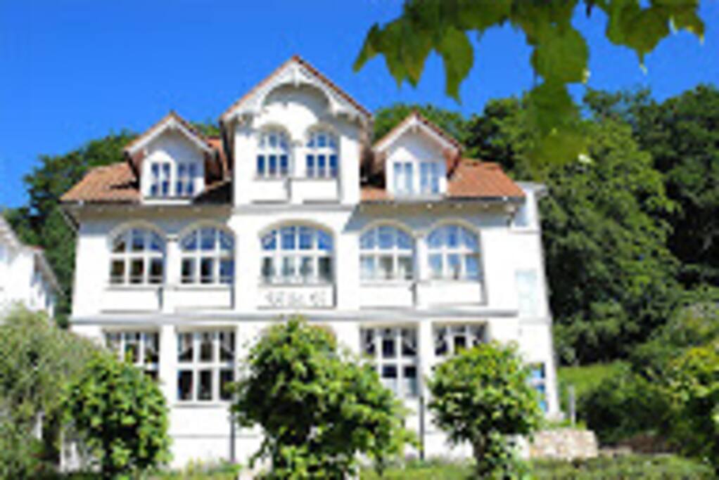 The exterior of Villa Li in the Baltic Sea resort Sellin.