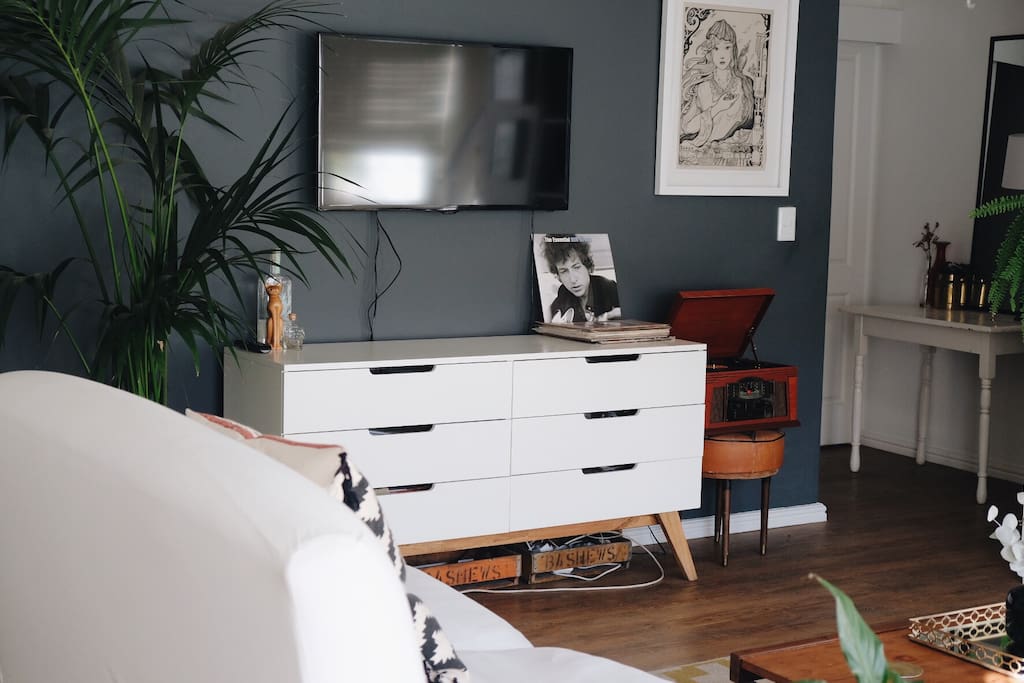 TV and Vinyl Player