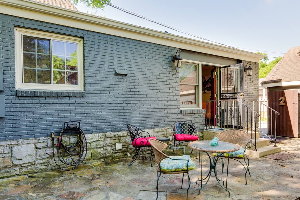 Back patio with Gate entrance #2 and the entrance to the Apt.