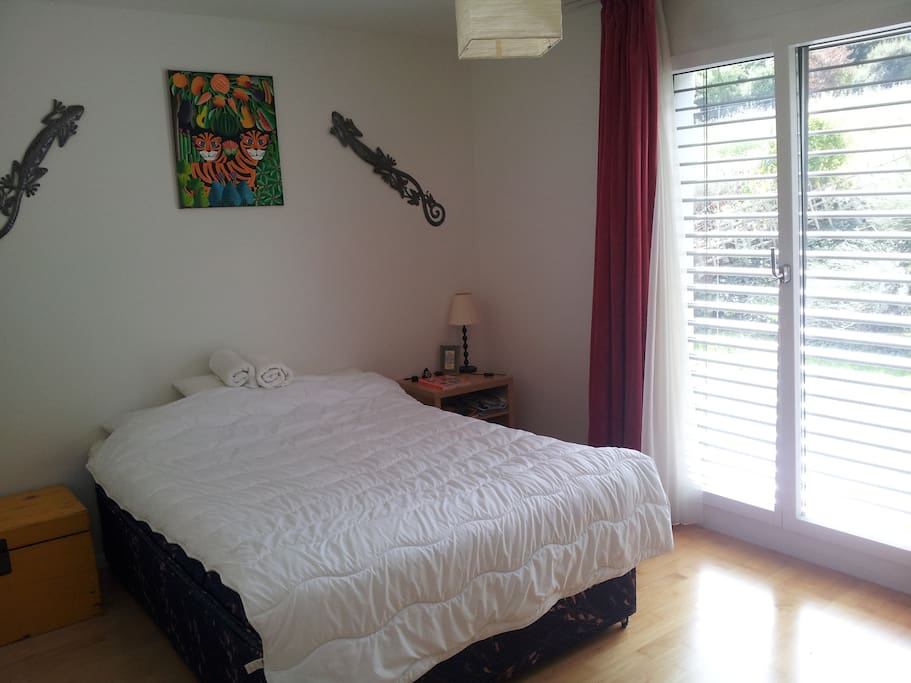 Double bedroom with shared shower