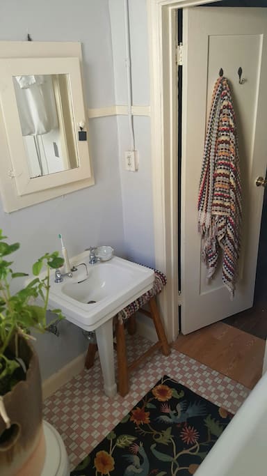 Bright Bathroom, shower and bathtub