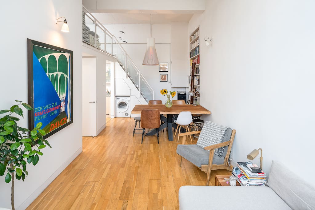 The open-plan design makes a sociable area to hang out in.