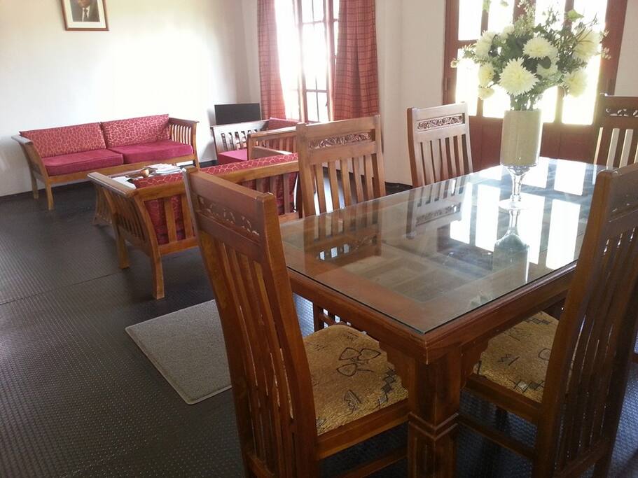 Dining and sitting area.