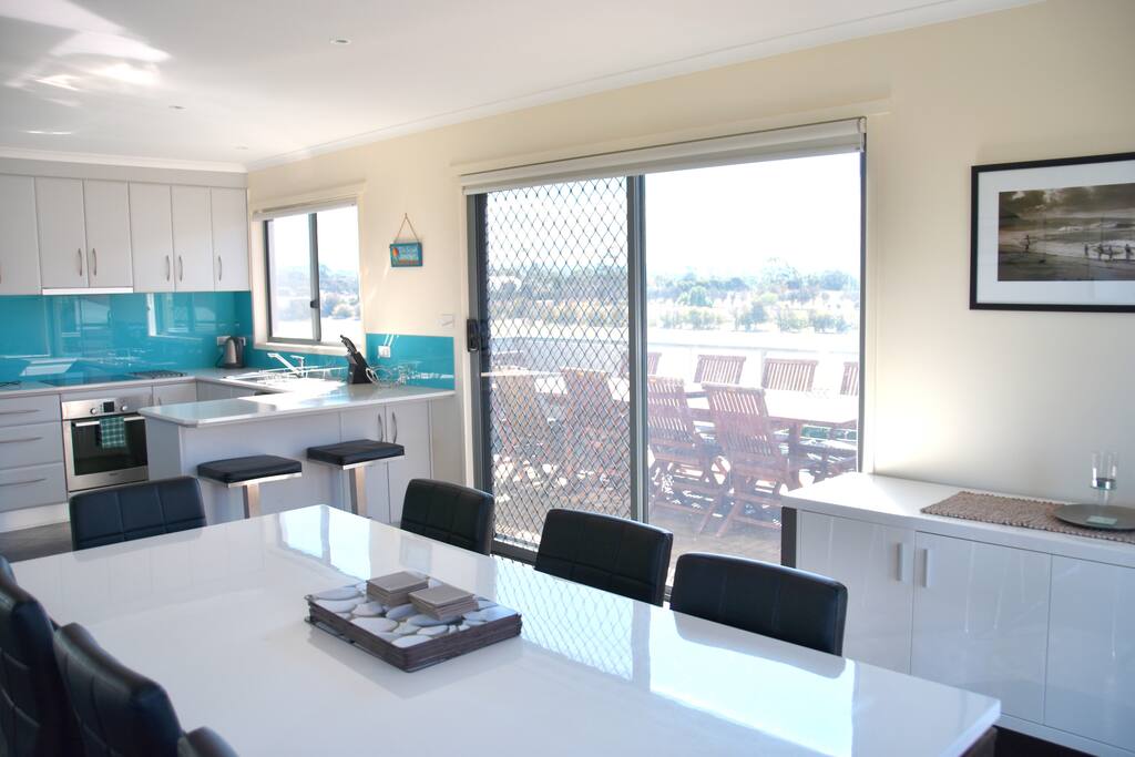 Open plan dining.