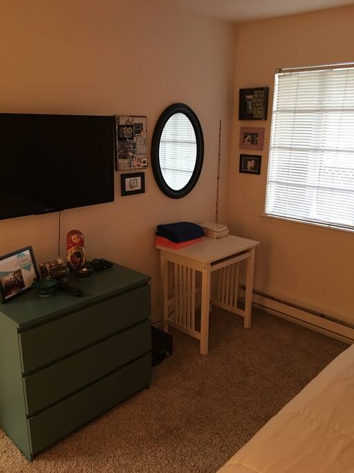 TV also in the bedroom if you prefer to lay down while you watch.