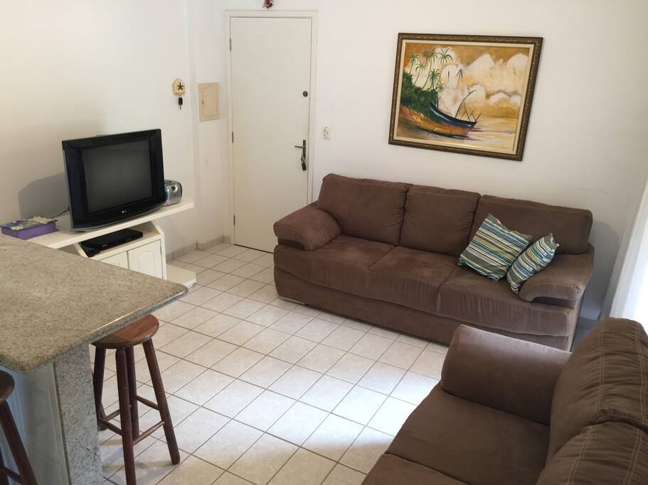 Sala com ventilador de teto