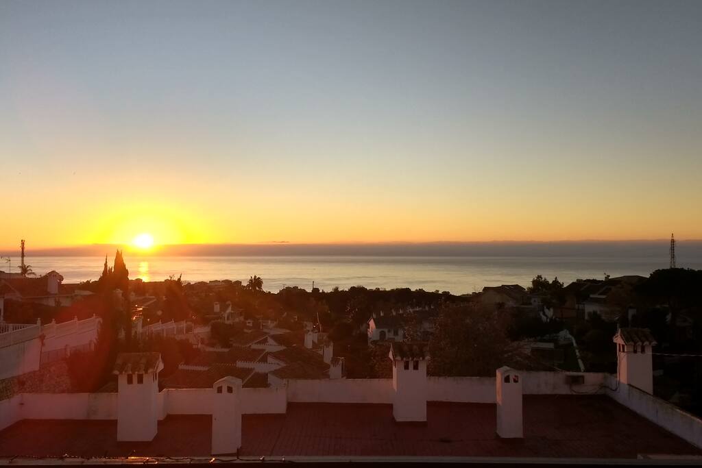 Morning sunrise. View from your room.