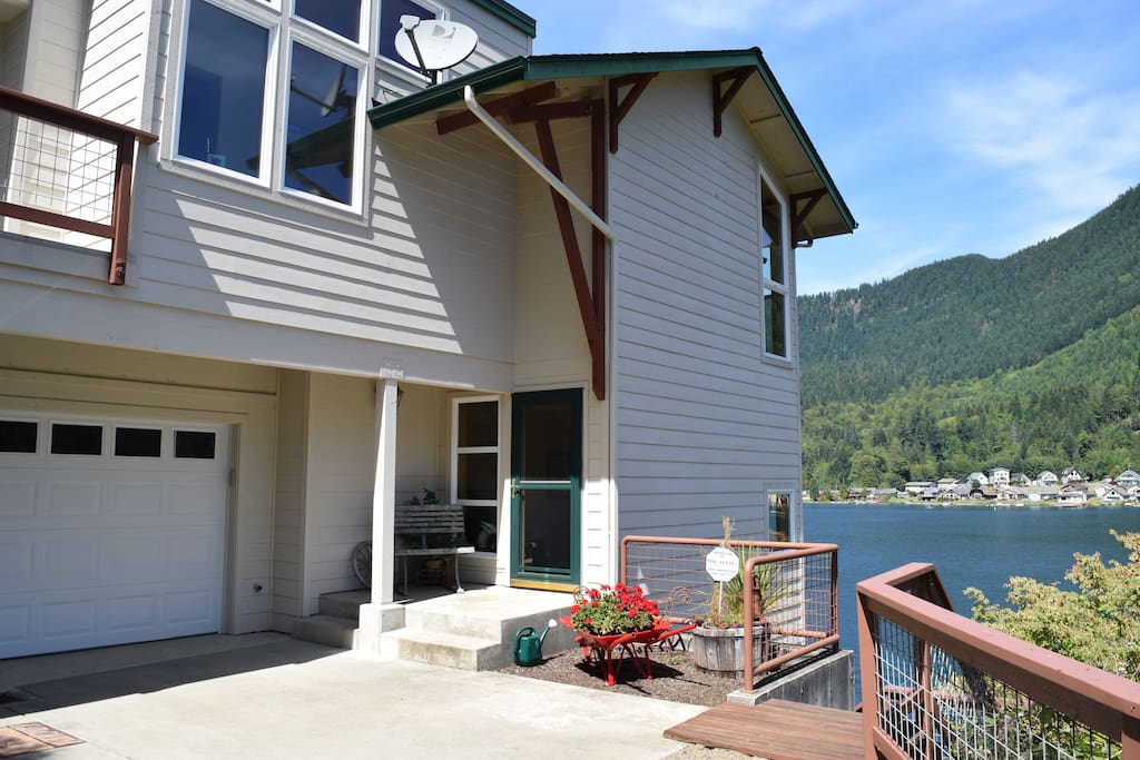 Side view and parking area