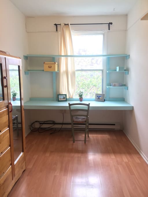 Workspace in bedroom