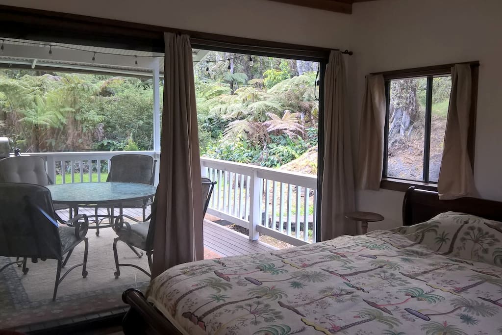 Master bedroom with private deck.