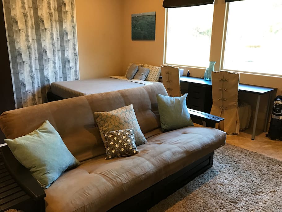 Futon can create second bed