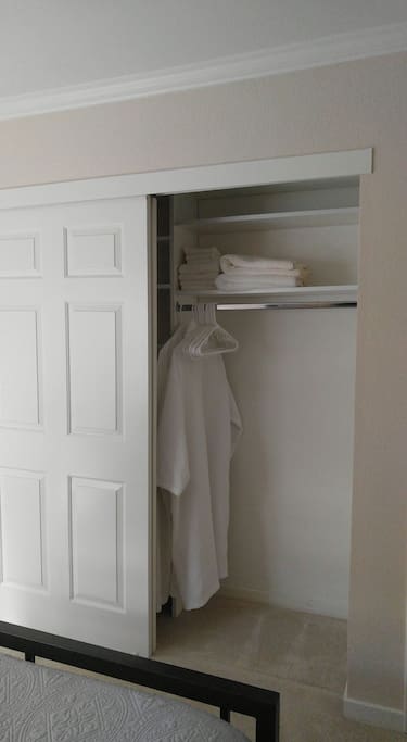 Closet with ample space to make yourself at home