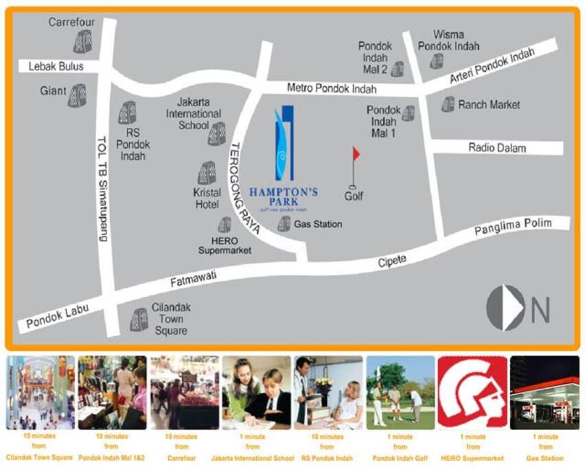 Pd.Indah+Cipete's Food Gasm+MRT (2018)+easy toll access+Direct Sudirman-P.Antasari non toll
