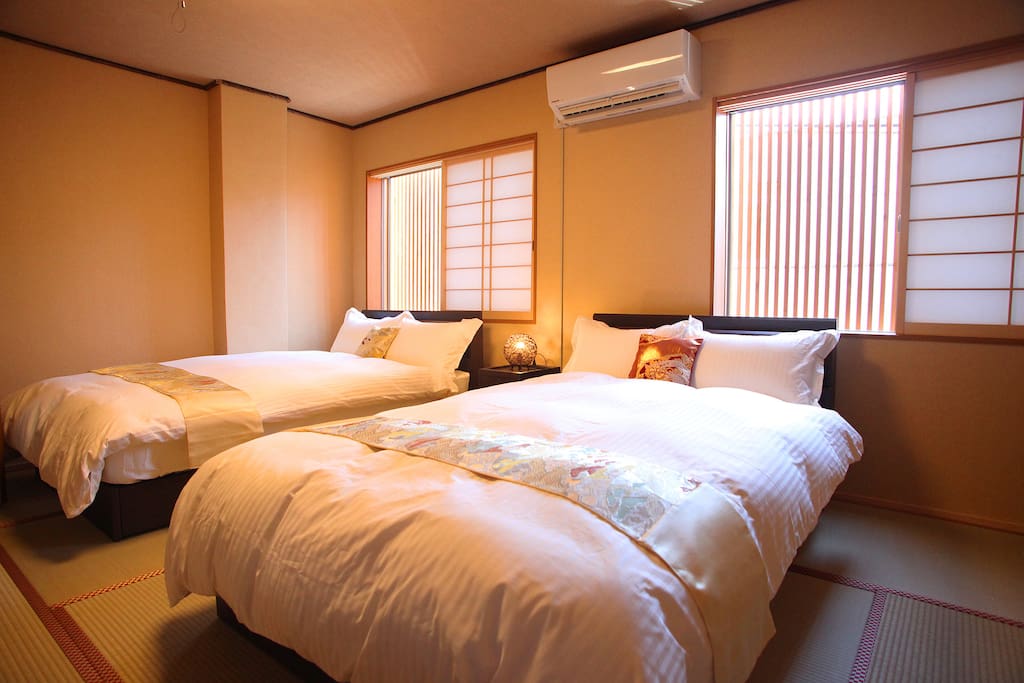 Bed room1 at 2F: two semi-double beds