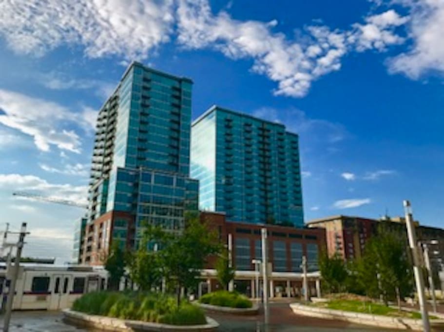 View from light rail station