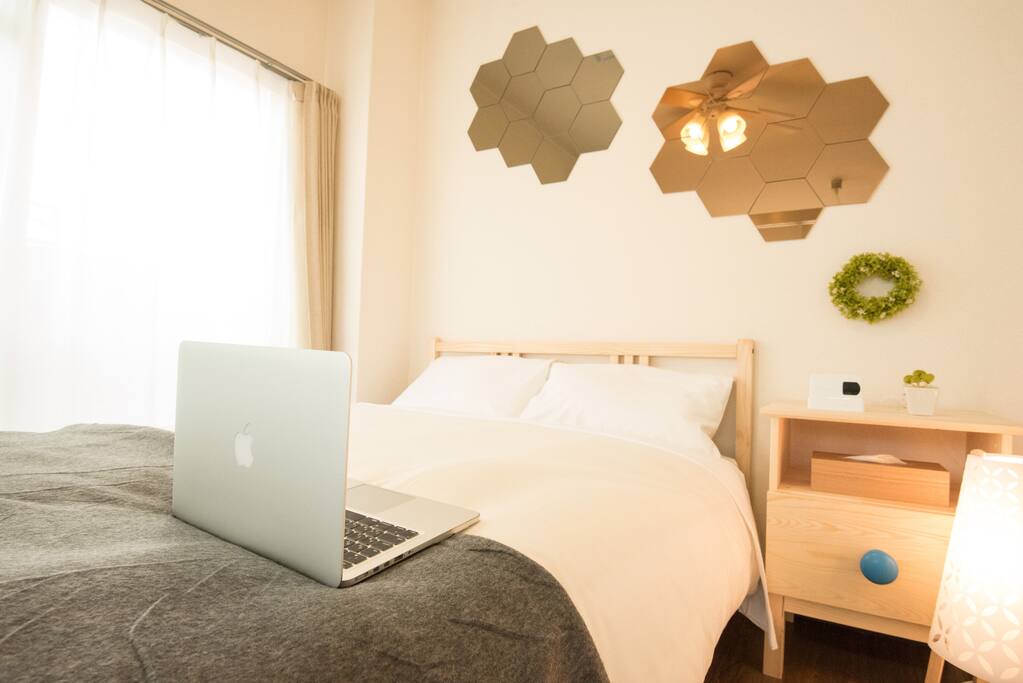 Bed room. Double size bed.