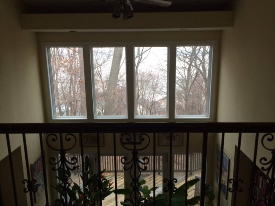 View from balcony....Room is currently being renovated and set up for rent in February!