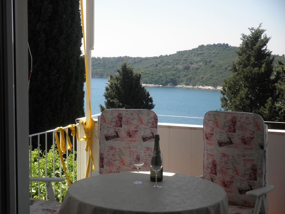 View from balcony-
Island of Lokrum