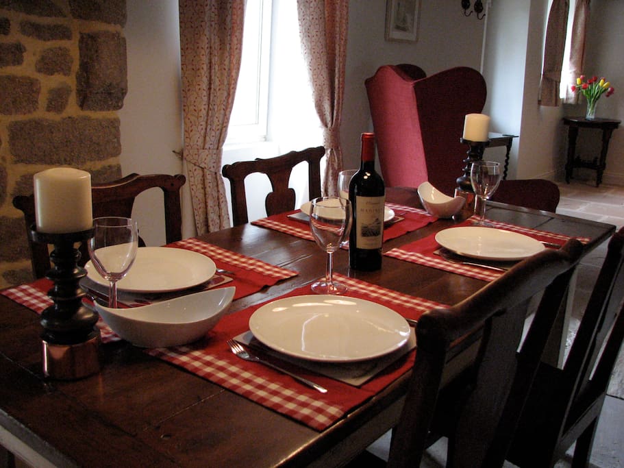 The dining table