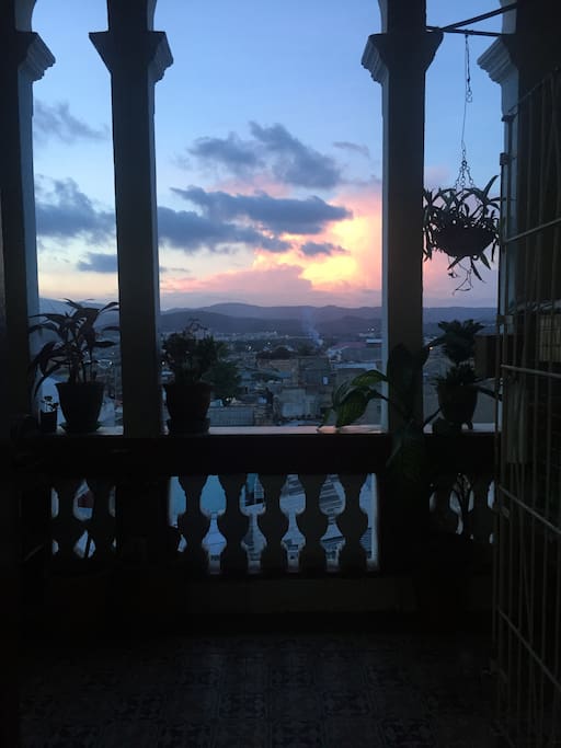 The sunrise from the patio