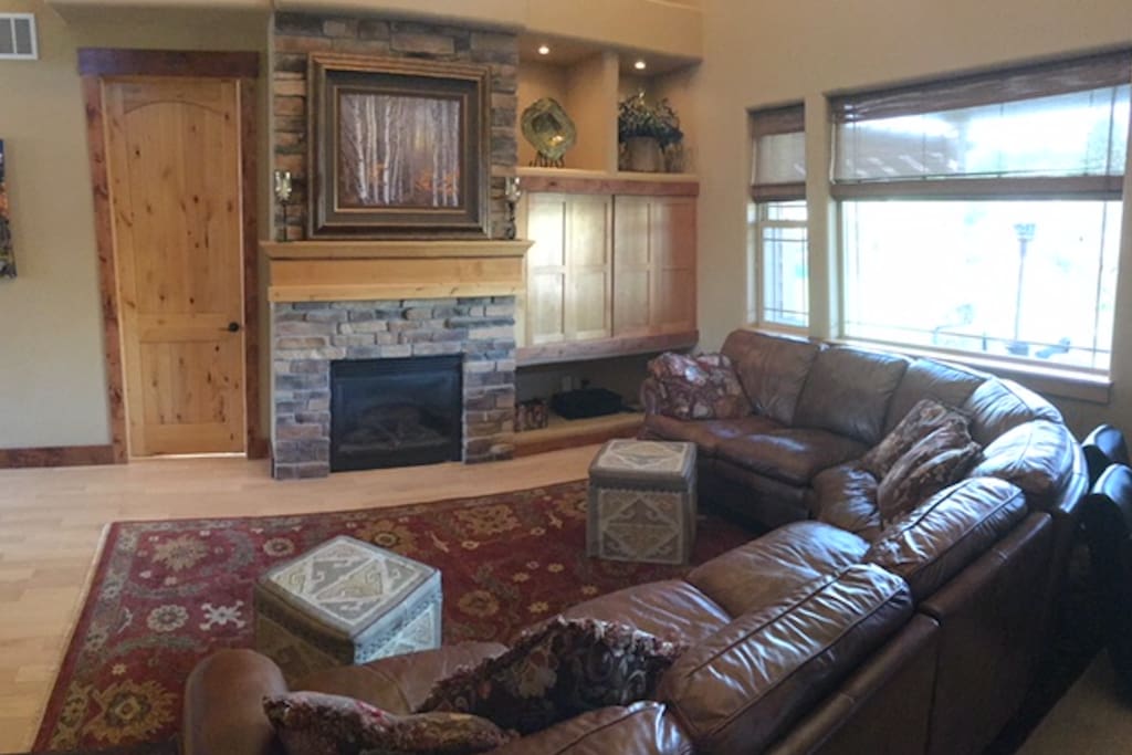 Spacious but cozy family room