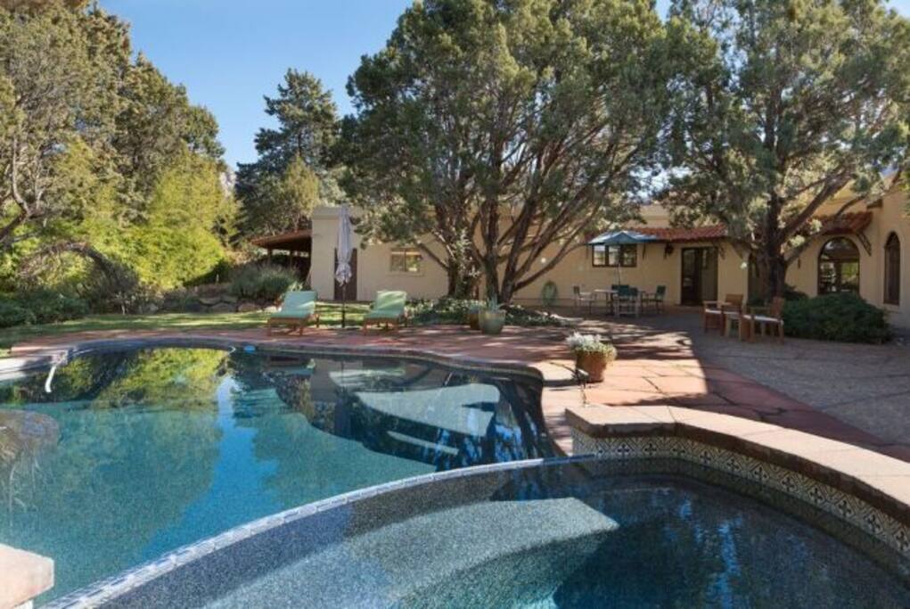 Large, Private Backyard with Pool and Hot Tub