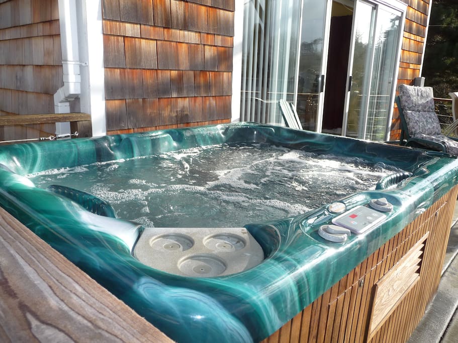 2 person hot tub on the deck