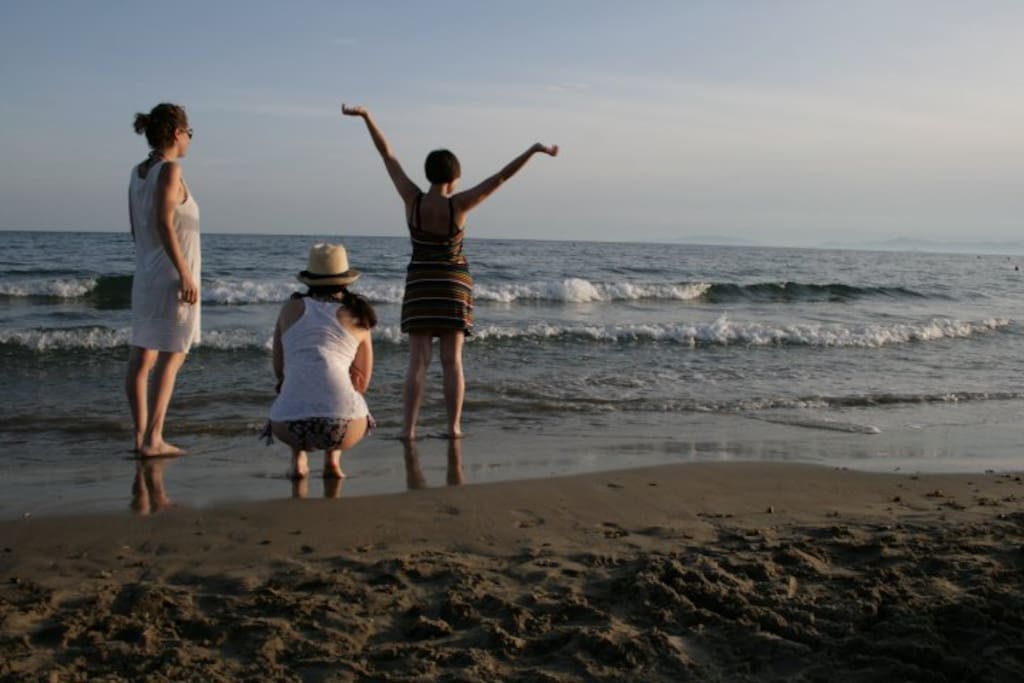 Spiaggia libera di fronte all'isola di cerboli
