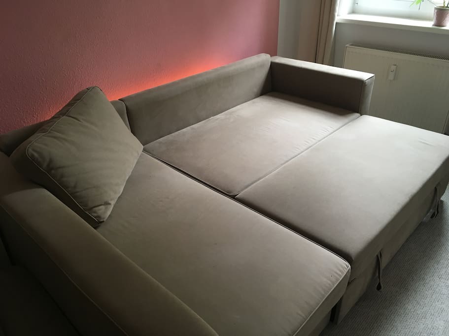 Couch kann ausgezogen werden