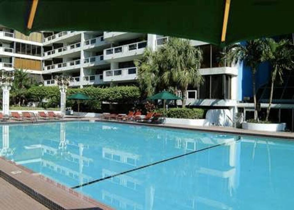 huge heated pool