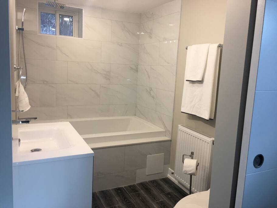 Master bathroom with jetted tub