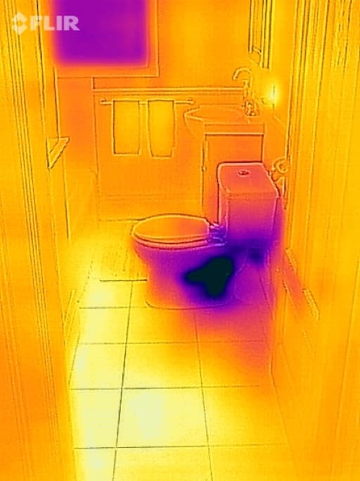 Heated floors in bathroom