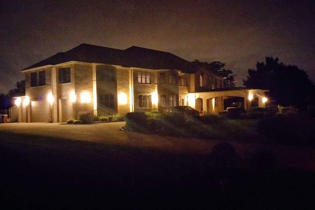 Night View of the Villa.