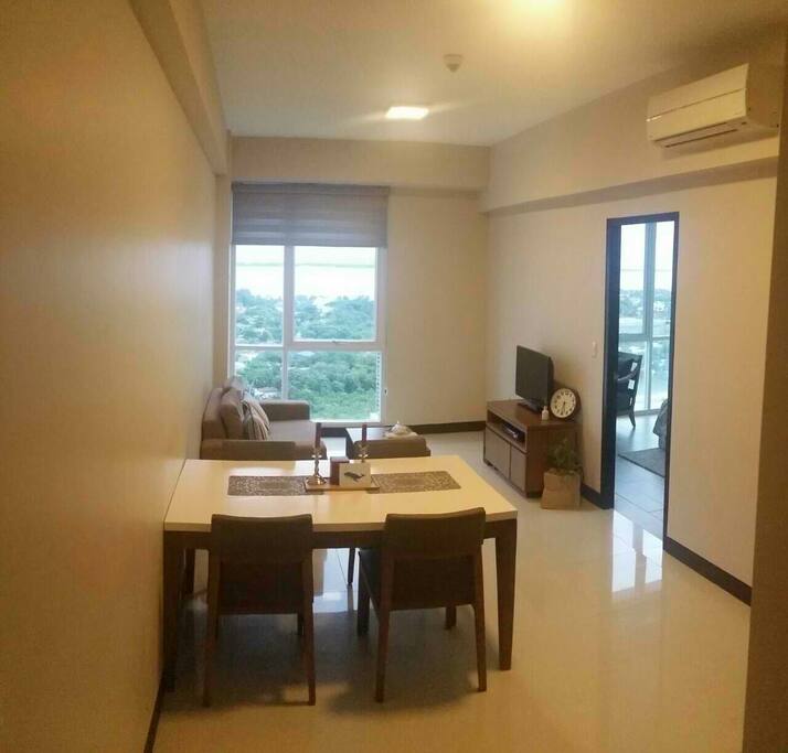 Living room with air conditioner