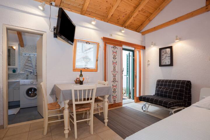 STUDIO HOUSE and backyard in center