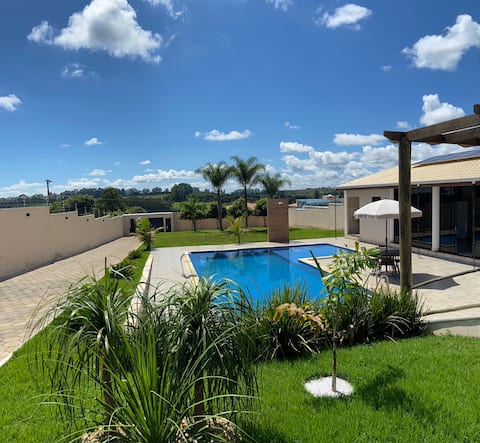 Farmhouse with pool in condominium