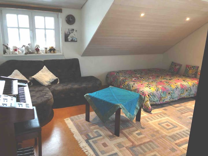 Трета спалня с двойно легло и голям гардероб и разтегателен диван 