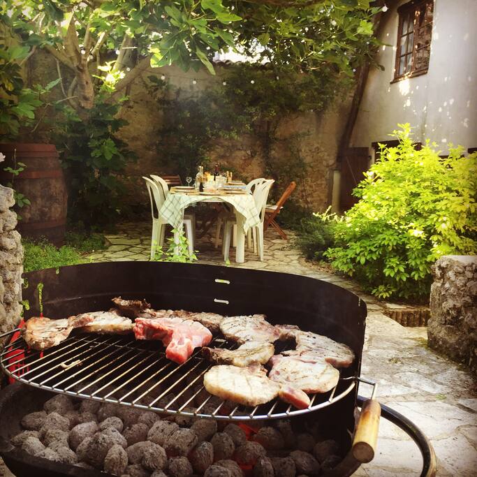 BBQ on the back patio