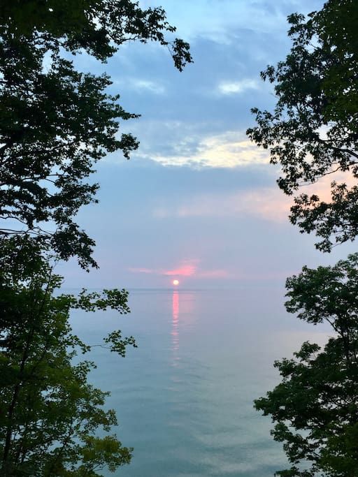 Sunset on Lake Michigan.