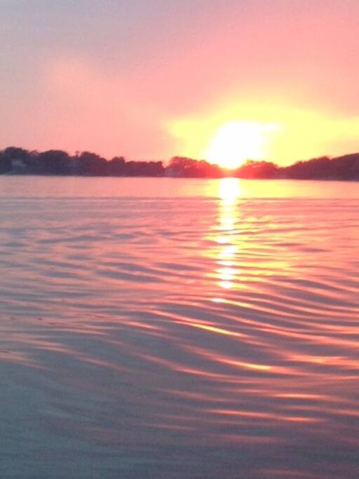 sunset from the dock.