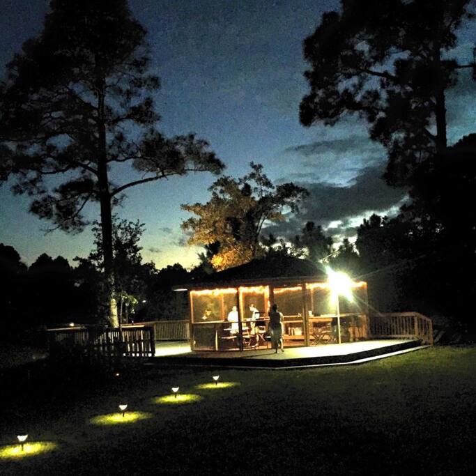 Enjoy the screened gazebo with outdoor kitchen.
