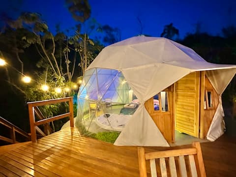 Domo Casa Bolha | Hidro + Rede Suspensa + Yard