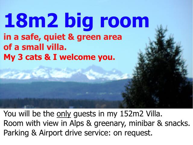 In private house, 8min Airport/29min Zurich Center