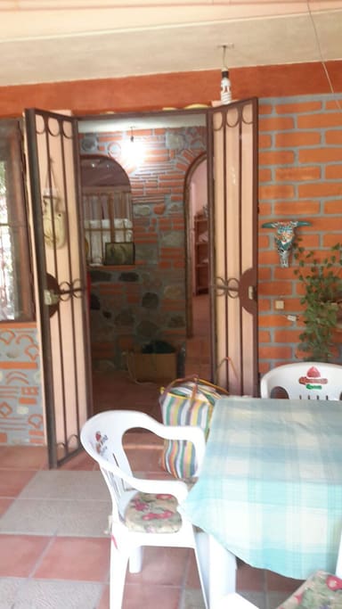 Front patio looking into apt.