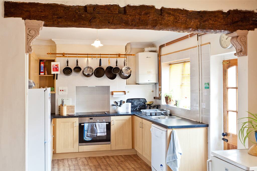 Kitchen area, with access to the enclosed court yard